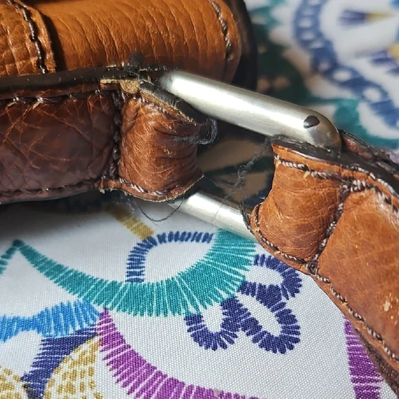 Fossil Brown Leather Messenger Bag - Picture 14 of 16